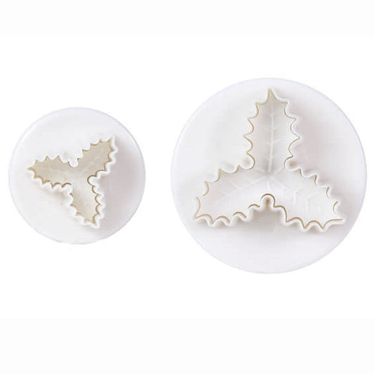 Set of 2 Triple Holly Plunger Cutters
