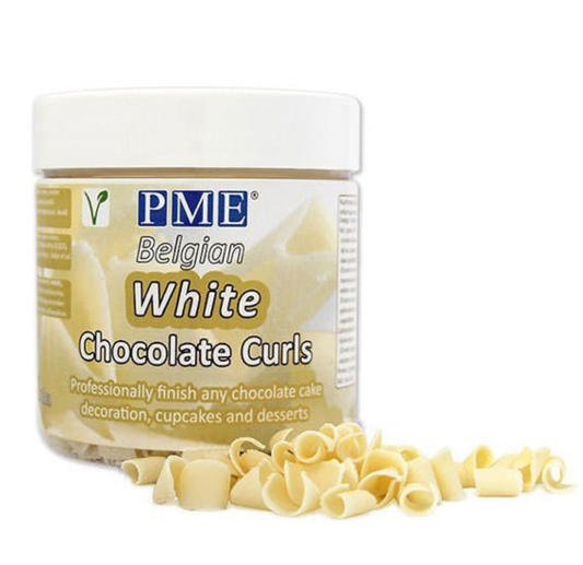 White Belgian Chocolate Curls